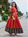Maroon Colour Rayon Print Gown Collection Wholesale Clothing Suppliers In India Aaradhna 2032
